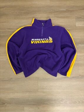 Vintage Minnesota Vikings Quarter Zip Sweater Size L Men